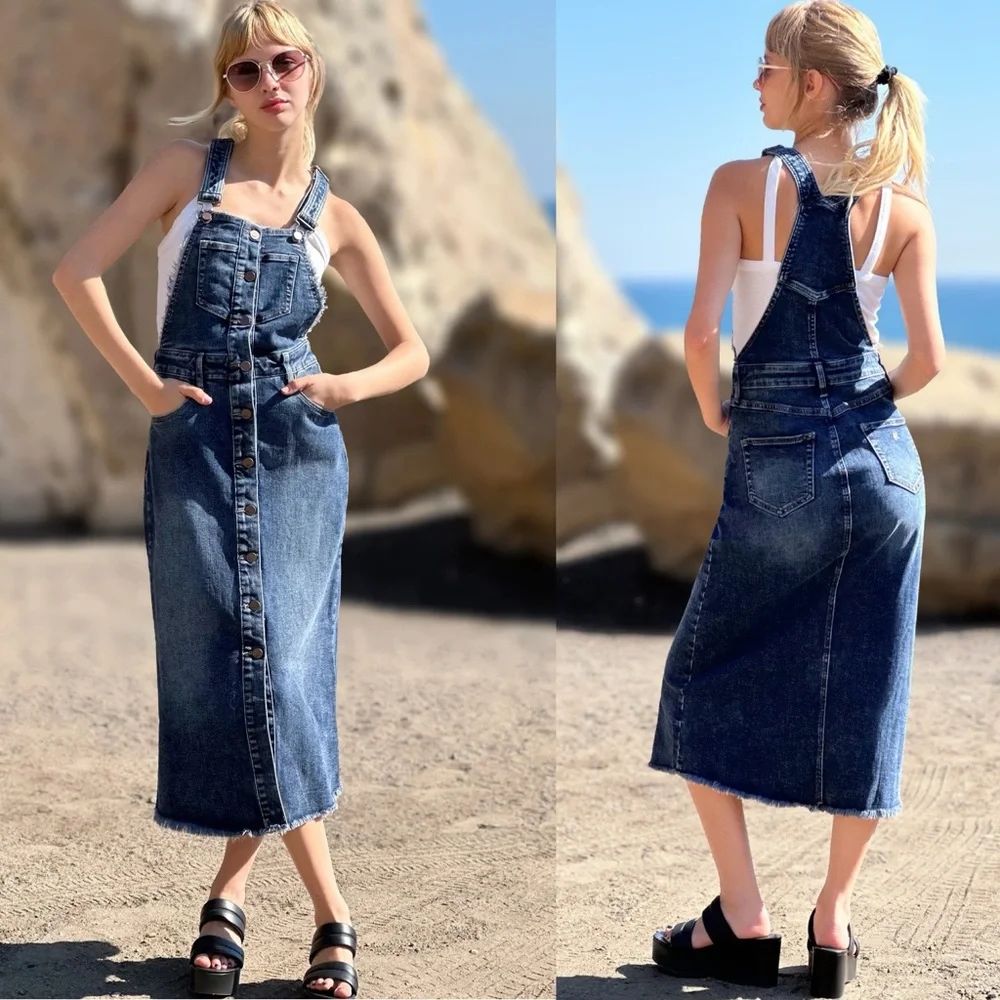 NWOT Wash Lab Overalls Dress